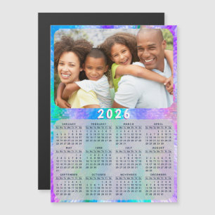 2025 kalender magneet familie foto holografisch