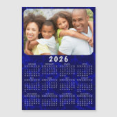 2025 kalender magneet familie foto marineblauw (Voorkant)