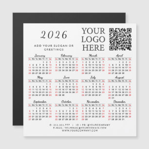 2025 Kalender Magnet Business QR Code Bedrijf Logo