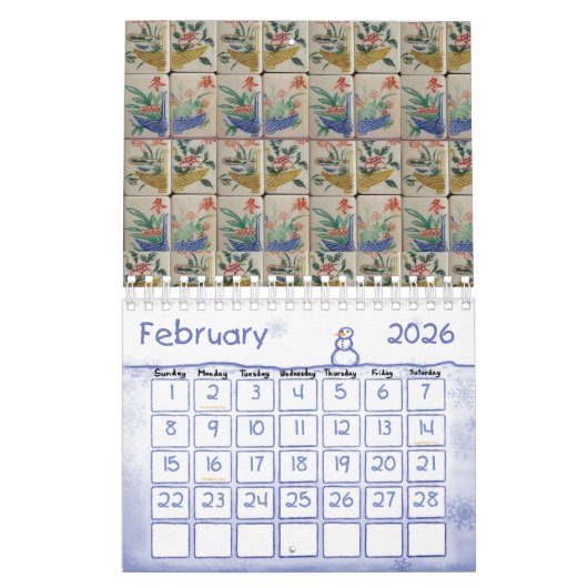 2025 Kalender Mahjong (Feb 2026)