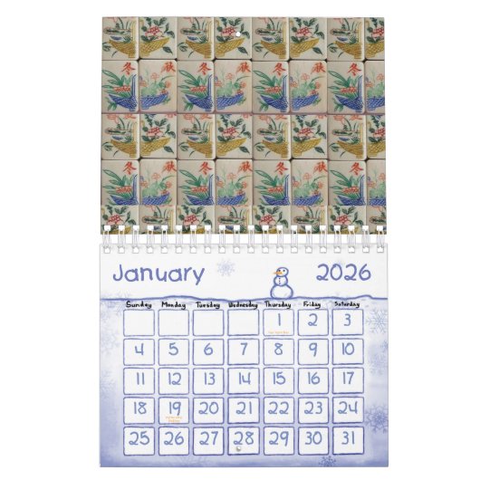 2025 Kalender Mahjong (Jan 2026)