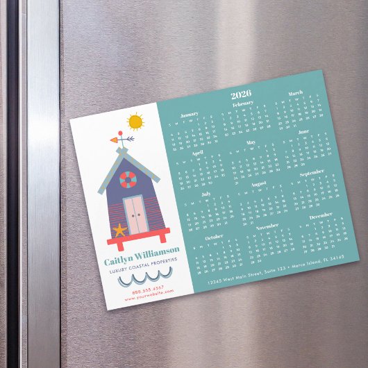 2025 Kalender Makelaar Beach House Magnet