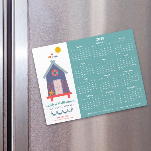 2025 Kalender Makelaar Beach House Magnet