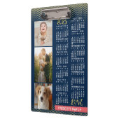 2025 Kalender Marine Koraal Goud Familie Fotocolla Klembord (Links)