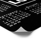 2025 Kalender met Bedrijf Logo en Naam Zwart Poster (Hoek)