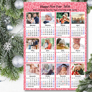 2025 Kalender Modern Family 12 Foto Feestelijk Roz Feestdagenkaart