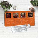 2025 Kalender Modern gebrand Sinaasappel Fotocolla Bureaumat<br><div class="desc">2025 Kalender Voljaar Minimalistische Classic Style Desk Mat Muismat in Terracotta Verbrand Sinaasappel met jouw naam en 4 van uw favoriete foto's! 🌟Dit is voor 2025🌟 Deze versie is in chique Verbrand Sinaasappel, maar de kleuren kunnen eenvoudig worden aangepast! Neem contact met ons op via cedarandstring@gmail.com als u hulp nodig...</div>
