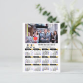 2025 Kalender Modern Goud Zwart Bedrijfsfoto Feestdagenkaart (Staand voorkant)