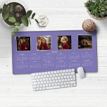 2025 Kalender Modern Lavendel Paarse Fotocollage Bureaumat<br><div class="desc">2025 Kalender Full Year Minimalist Classic Style Desk Mat Muismat in Lavendel Paarse, met jouw naam en 4 van uw favoriete foto's! 🌟Dit is voor 2025🌟 Deze versie is in chique Lavendel Paarse, maar de kleuren kunnen eenvoudig worden aangepast! Neem contact met ons op via cedarandstring@gmail.com als u hulp nodig...</div>