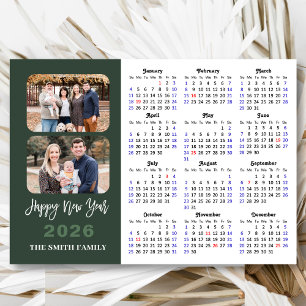 2025 Kalender Modern Sage Green 2 Foto Magnetisch