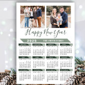 2025 Kalender Modern Saliegroen 2 Foto Magnetisch