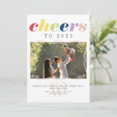 2025 Kalender Modern Vakantie Nieuwjaar Foto Feestdagenkaart (Staand voorkant)