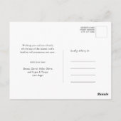 2025 Kalender Moderne Groene Familie 12 Fotocollag Briefkaart (Achterkant)