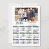 2025 Kalender Moderne Sage Green Minimalistische F Feestdagenkaart (Voorkant)