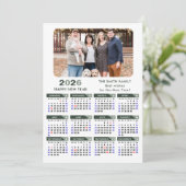 2025 Kalender Moderne Sage Green Minimalistische F Feestdagenkaart (Staand voorkant)