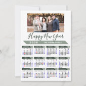 2025 Kalender Moderne Sage Green Minimalistische F Feestdagenkaart (Voorkant)