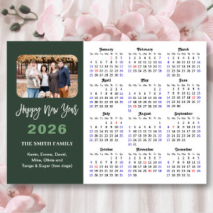 2025 Kalender Moderne Sage Green Minimalistische F Feestdagenkaart