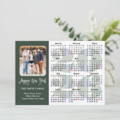 2025 Kalender Moderne Sage Green Minimalistische F Feestdagenkaart (Staand voorkant)