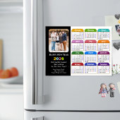 2025 Kalender Moderne Zwarte Foto Kleurrijk Magnet