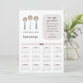 2025 Kalender Motivatie Quote Kerst Kaart (Staand voorkant)