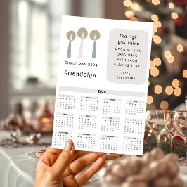 2025 Kalender Motivatie Quote Kerst Kaart