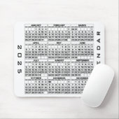 2025 Kalender Mousepad Wit Muismat (Met muis)
