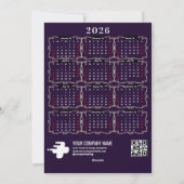 2025 Kalender Nativity Manager Glory to God Script Feestdagenkaart (Achterkant)