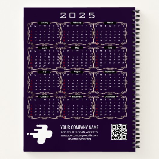 2025 Kalender Nativity Manger O Holy Night Script Notitieboek (Achterkant)