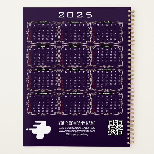 2025 Kalender Nativity Manger O Holy Night Script Planner (Achterkant)