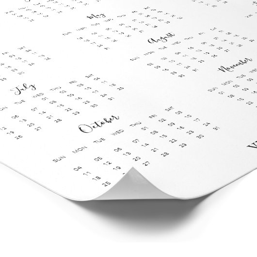 2025 Kalender Olijf BedrijfsPromo Poster (Hoek)