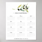 2025 Kalender Olijf BedrijfsPromo Poster (Voorkant)