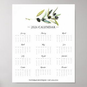 2025 Kalender Olijf BedrijfsPromo Poster
