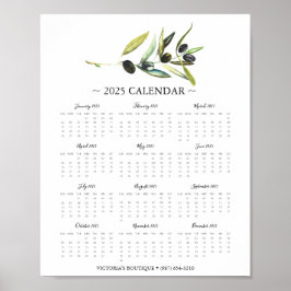 2025 Kalender Olijf Business Promo Poster