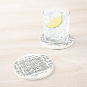 2025 Kalender Onderzetter Bloemen Wit (Zijkant)