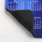 2025 Kalender op Abstract Blauw Aangepaste Foto Muismat (Hoek)