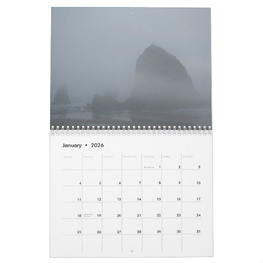 2025 Kalender Oregon Trip (Jan 2026)