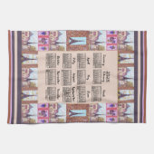 2025 Kalender Parijs Eiffeltoren Pointillisme Art Theedoek (Horizontaal)