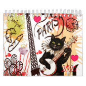 2025 Kalender Parijs Frankrijk Cat Kitten (Hoes)