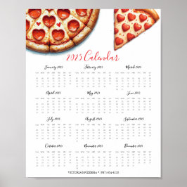 2025 Kalender Pizza Lover of Small Business Promo Poster