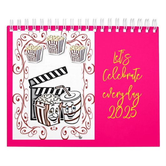 2025 Kalender Popcorn Laten we elke dag vieren! (Hoes)