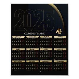 2025 Kalender Professional Elegant Lion Logo Foto Afdruk