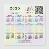 2025 Kalender QR Code Company Logo Pastel Kleurrij (Voorkant)
