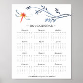 2025 Kalender Red Dragonfly Business Promo Poster (Voorkant)