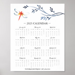 2025 Kalender Red Dragonfly Business Promo Poster