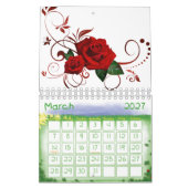 2025 Kalender Red Rose Floral (Mar 2027)