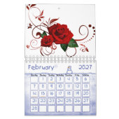 2025 Kalender Red Rose Floral (Feb 2027)