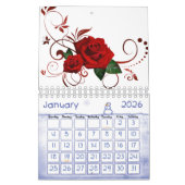 2025 Kalender Red Rose Floral (Jan 2026)