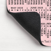 2025 Kalender Roze Gepersonaliseerde Fotonaam Bold Muismat (Hoek)