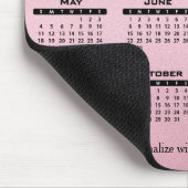 2025 Kalender  Roze - Jaar Muismat (Hoek)