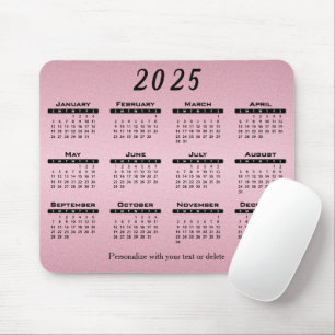 2025 Kalender Roze - Jaar Muismat